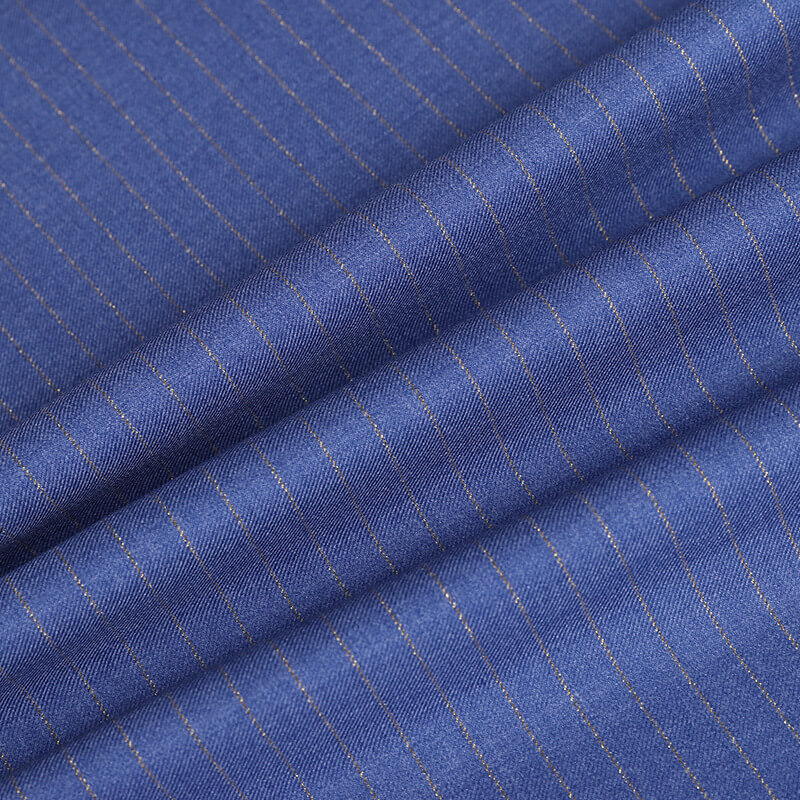Stripe Polyester Viscose Blend Woven Twill Fabric for Suit Wholesale S 4